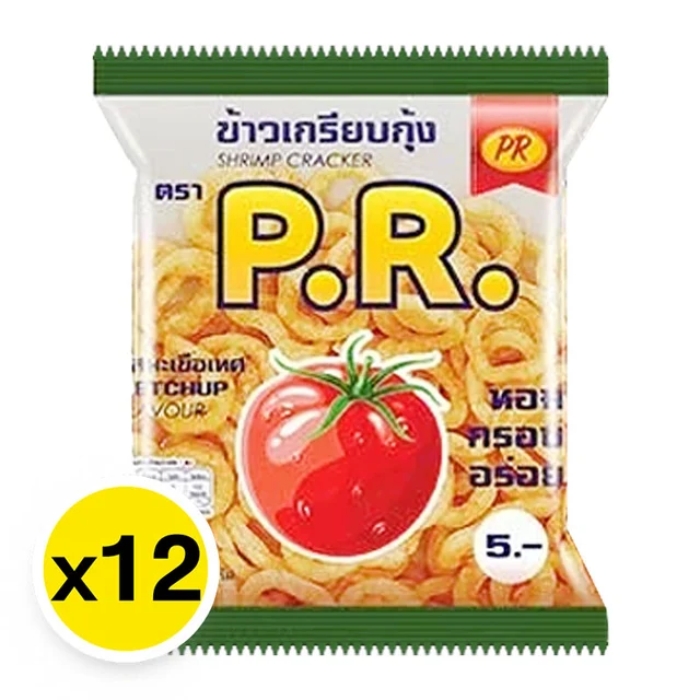PR Prawn Cracker Ketchup 22 g x 12 1 PR Shrimp Crackers in Tomato Sauce 22 g x 12 - Image 1