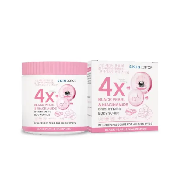 สกินเอดิเตอร์ แบล็คเพิร์ล ไนอาซินไมด์ ไบรท์เทนนิ่ง บอดี้สครับ 500 กรัม