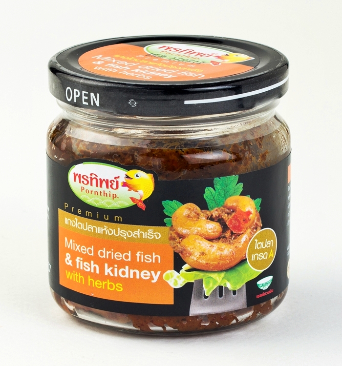 พรทิพย์ พรีเมี่ยม ไตปลาแห้ง Mixed Dried fish and fish kidney with herbs 90 กรัม 1 พรทิพย์ พรีเมี่ยม แกงไตปลาแห้งปรุงสำเร็จ 90 กรัม - Image 1