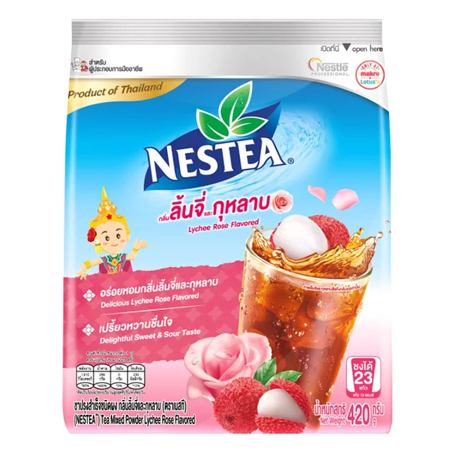 เนสที ชาผงปรุงสำเร็จ กลิ่นลิ้นจี่กุหลาบ 420 ก. เนสที ชาผงปรุงสำเร็จ กลิ่นลิ้นจี่และกุหลาบ 420 กรัม - Image 1
