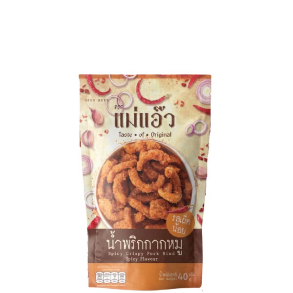 แม่่แอ๊ว  น้ำพริกกากหมู รสเผ็ดน้อย