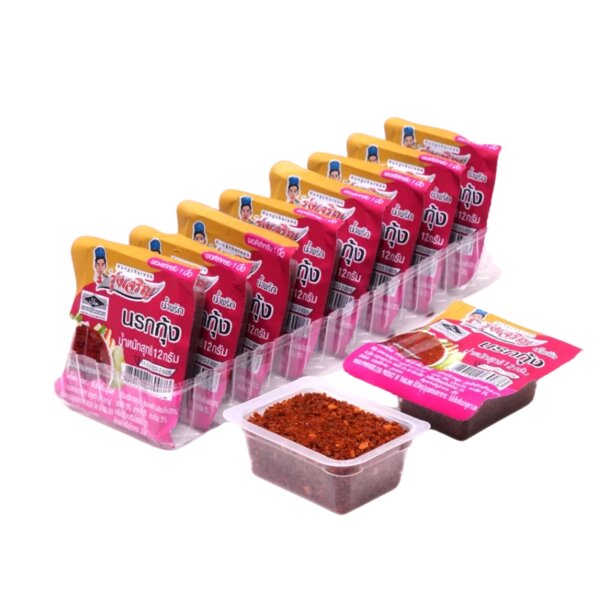 รุ่งเจริญ น้ำพริกนรกกุ้ง (12g x 9)