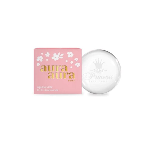 สบู่หน้าเงา aura aura 80g.