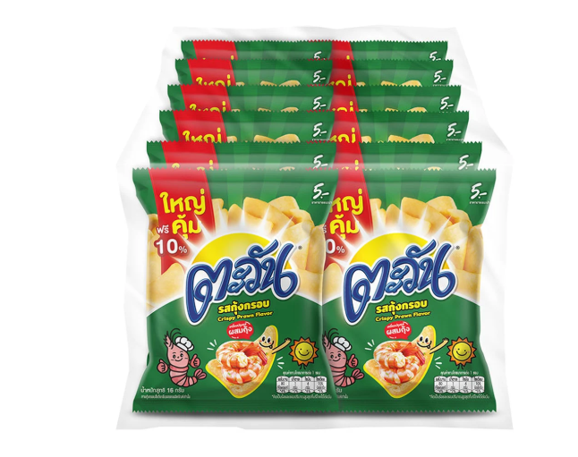 products2F0ESG8P2Fimages2F1770267439930_Screenshot202026-02-0520115654.png ตะวัน ข้าวเกรียบ รสกุ้งกรอบ 16 ก. x 12+1 - Image 1