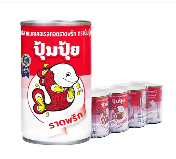 ปุ้มปุ้ย ปลาแมคเคอเรลราดพริก 155 ก. x 10