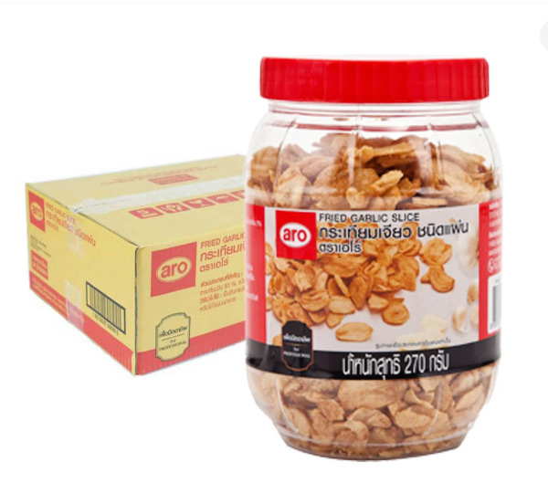 เอโร่ กระเทียมเจียว ชนิดแผ่น 270 ก. x 12