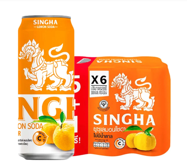 สิงห์ ยูสุเลมอน โซดา 330 มล. x 6