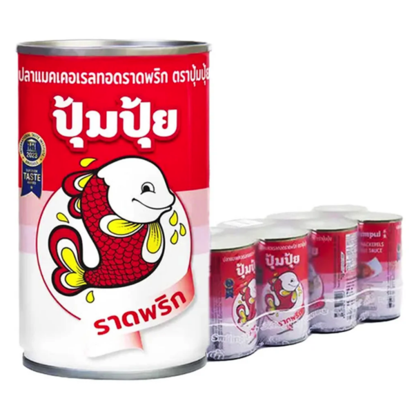 ปุ้มปุ้ย ปลาแมคเคอเรลราดพริก 155 ก. x 10