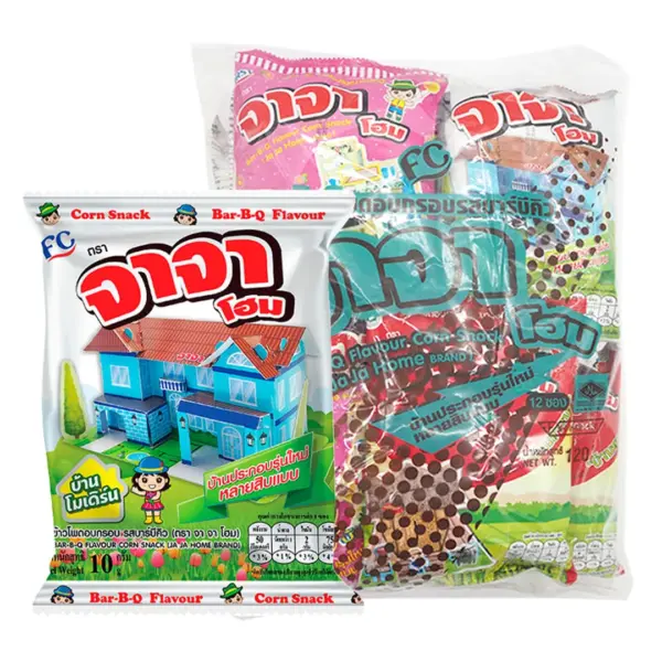 จาจาโฮม ข้าวโพดอบกรอบ รสบาร์บีคิว 10 ก. x 12