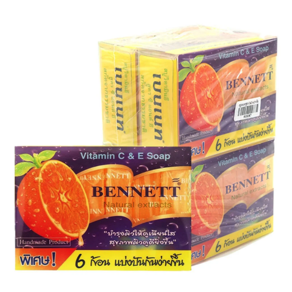 เบนเนท สบู่วิตามิน ซีและอี 25 ก. 6 ชิ้น x 4