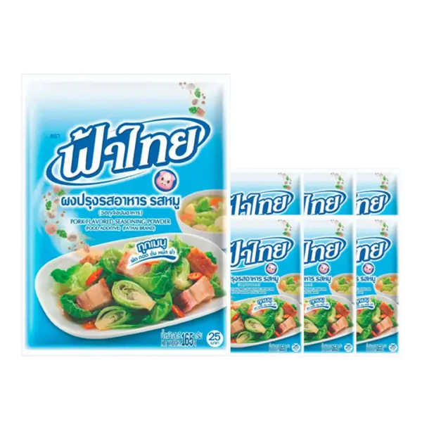 ฟ้าไทย ผงปรุงรส รสหมู 165 ก. x 6