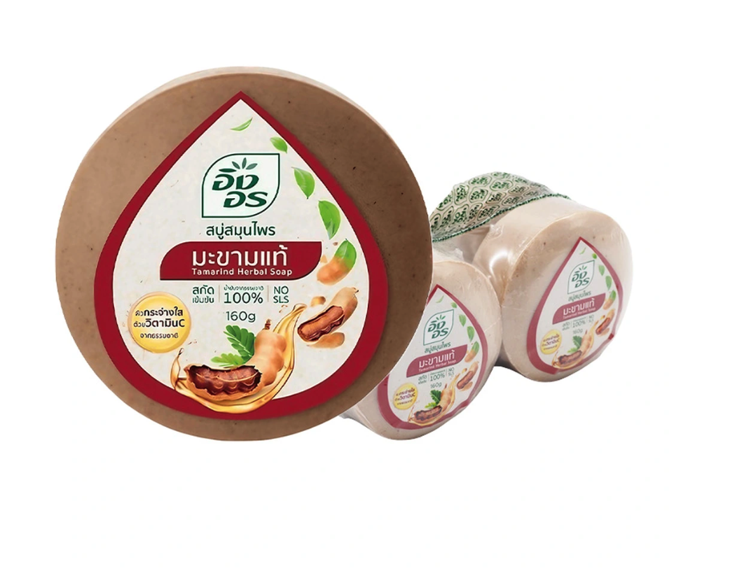 products2FH74J1V2Fimages2F1770788178532_E0B8A0E0B8B2E0B89EE0B896E0B988E0B8B2E0B8A2E0B8ABE0B899E0B989E0B8B2E0B888E0B8AD202569-02-1120E0B980E0B8A7E0B8A5E0B8B22012.36.07.png อิงอร สบู่ก้อนสมุนไพร สูตรมะขามแท้ 160 ก. x 4 - Image 1