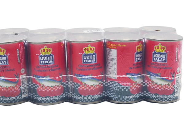 มงกุฎทะเล ปลาแมคเคอเรลในซอสมะเขือเทศ 145 ก. x 10