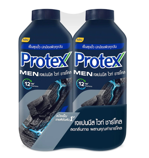 products2FL22MR62Fimages2F1771407771661_Screenshot202026-02-1820164243.png โพรเทคส์ แป้งเย็น สูตรเจแปนนีส ไวท์ชาโคล 280 ก. x 2 - Image 1