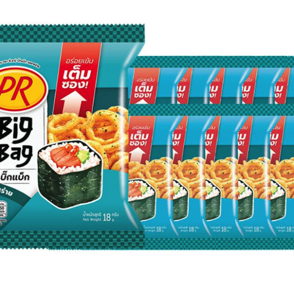พีอาร์ ข้าวเกรียบ รสสาหร่าย 18 g x 12