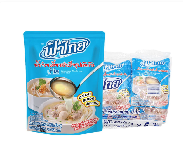 products2FMEH8WP2Fimages2F1770369432160_Screenshot202026-02-0620161701.png ฟ้าไทย น้ำก๋วยเตี๋ยวสำเร็จรูปเข้มข้น น้ำใส 350 ก. x 6 - Image 1