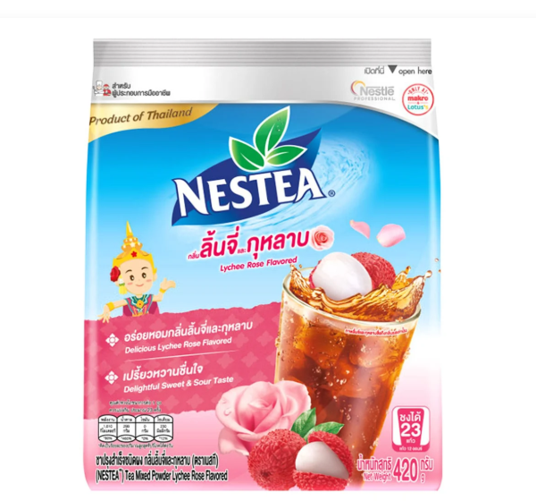 เนสที ชาผงปรุงสำเร็จ กลิ่นลิ้นจี่กุหลาบ 420 ก.