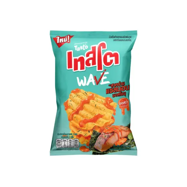 [แพ็ก 6]เทสโต เวฟ สาหร่ายแซลมอนซอสโชยุ 42g [Bundle 6]Tasto Wave Seaweed Salmon Shoyu Sauce 42g