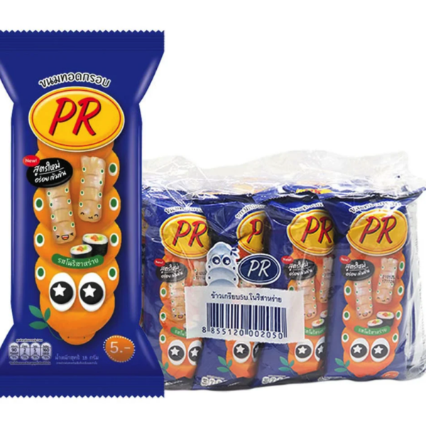 พีอาร์ ขนมทอดกรอบ รสโนริสาหร่าย 18 ก. x 12