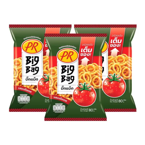 พีอาร์ ข้าวเกรียบ รสมะเขือเทศ 80 ก. x 3