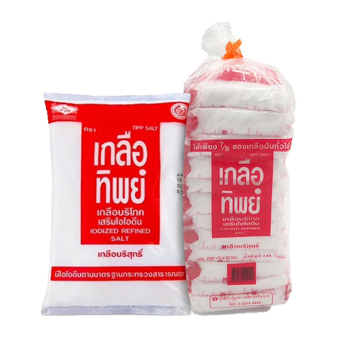 เกลือทิพย์ เกลือบริโภคเสริมไอโอดีน 220 ก. x 12