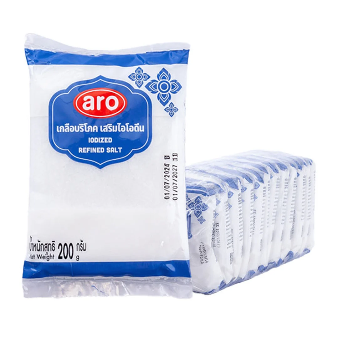 เอโร่ เกลือบริโภคเสริมไอโอดีน 200 ก. x 12