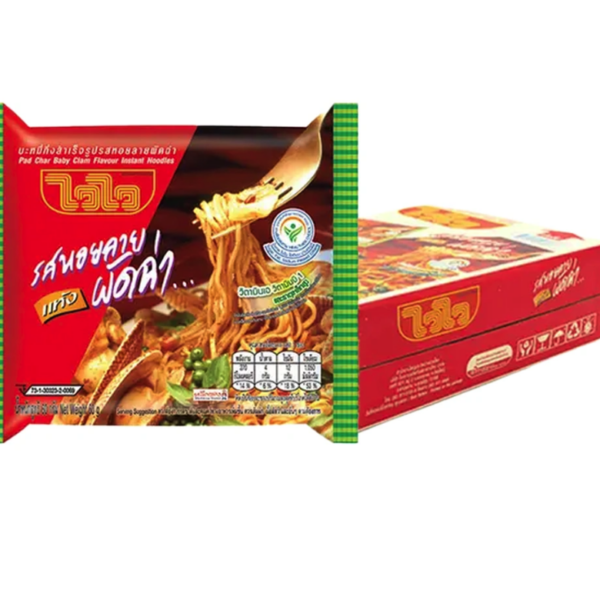 ไวไว บะหมี่กึ่งสำเร็จรูป รสหอยลายพัดฉ่า ขนาด 60กรัม x 30