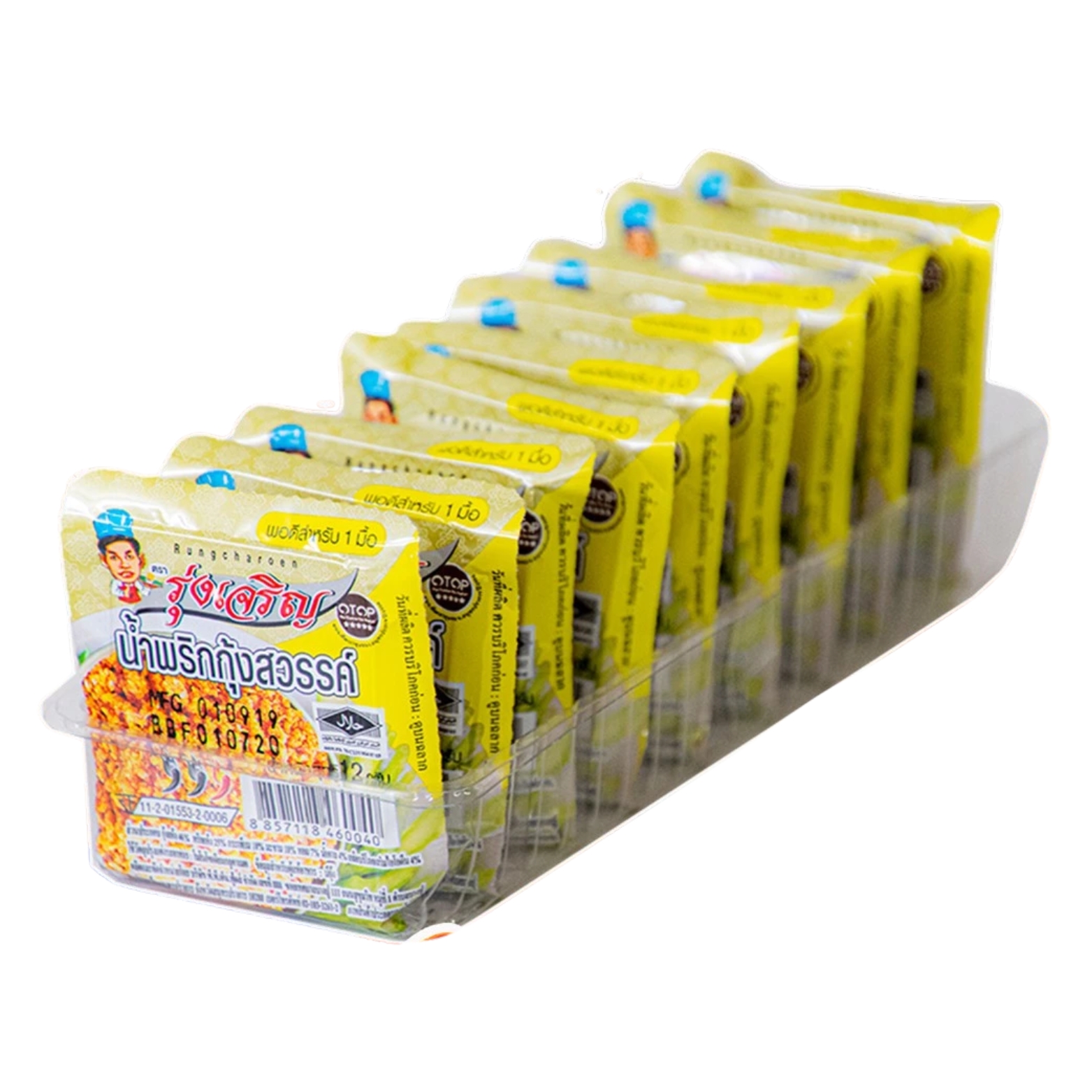 รุ่งเจริญ น้ำพริกกุ้งสวรรค์ (12g x 9)