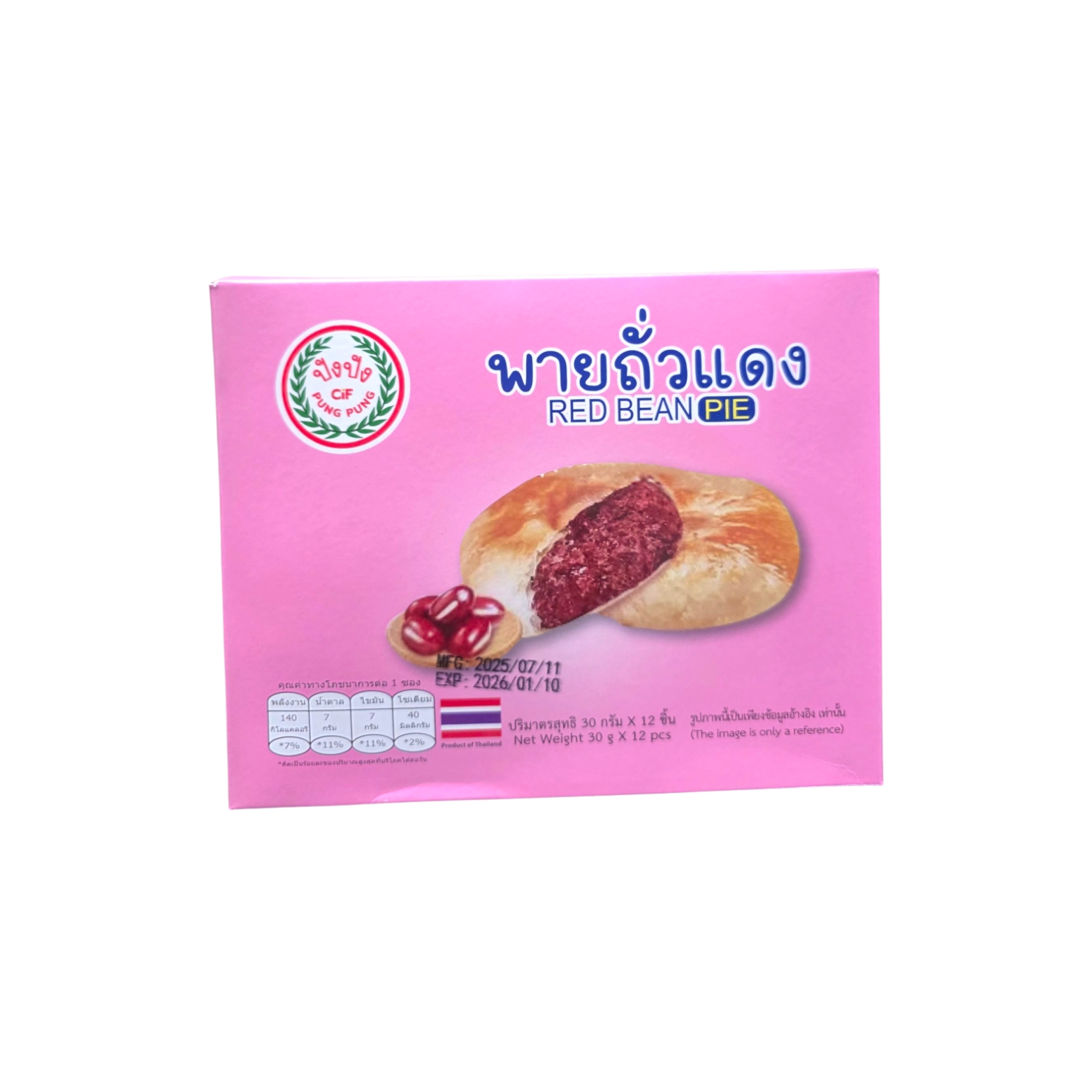 ปังปัง พายถั่วแดง(30gx12)