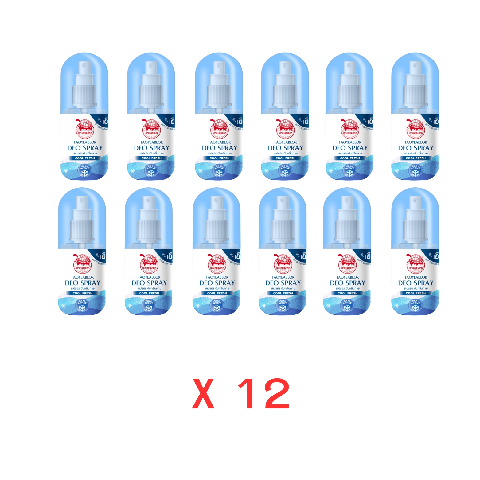 สเปรย์ระงัยกลิ่นกาย เต่าเหยียบโลก (Cool Fresh) (12ขวด)