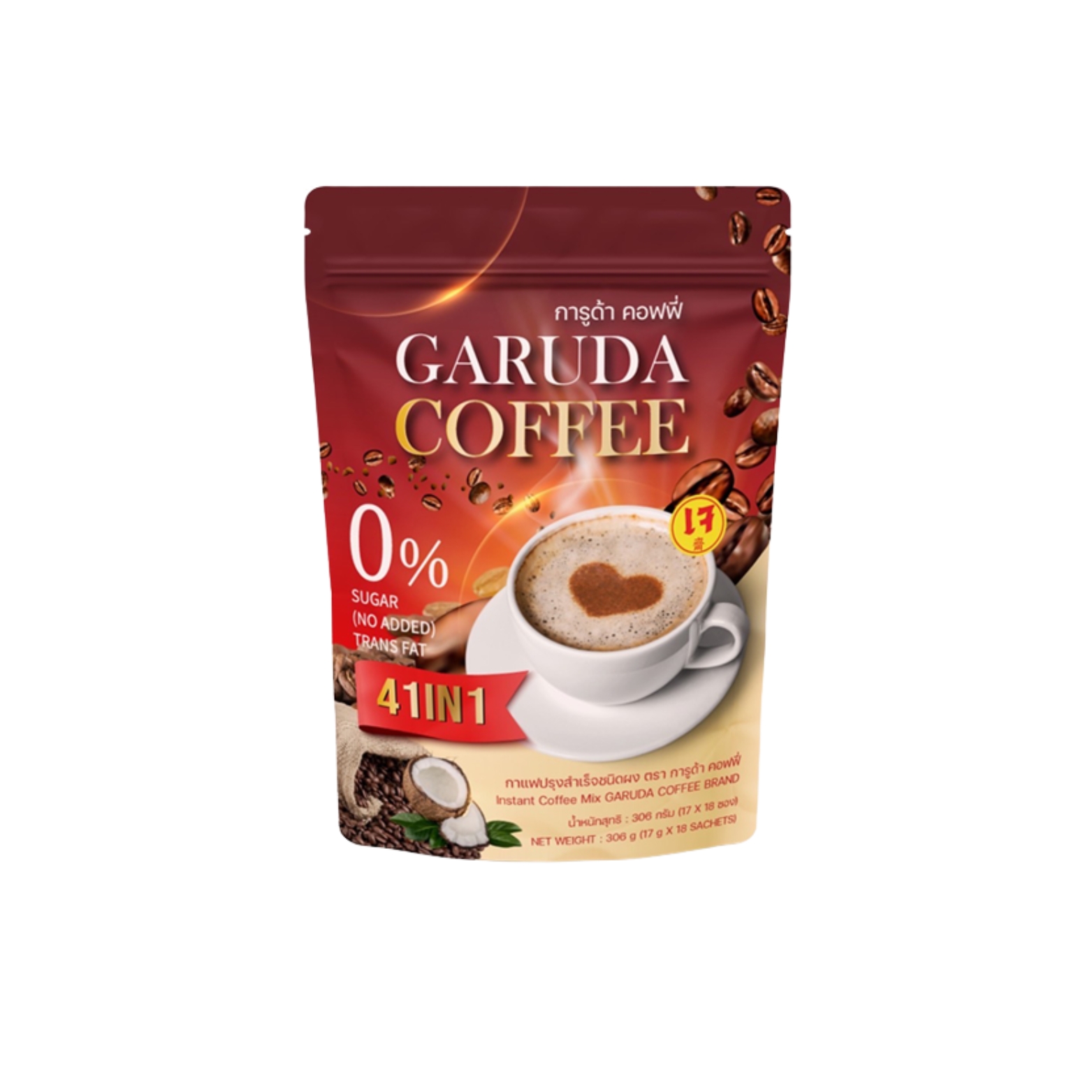 กาแฟเจ Garuda  4in1  พร้อมชง (17gx18)