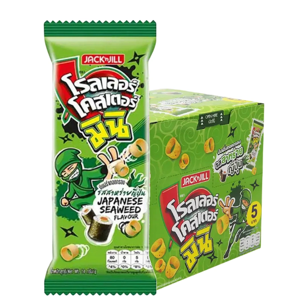 โรลเลอร์ โคสเตอร์ มินิมันฝรั่ง รสสาหร่ายญีปุ่น 14 ก. 12 ซอง