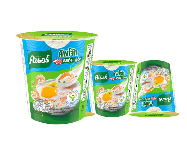 คนอร์คัพ โจ๊กกึ่งสำเร็จรูป รสกุ้ง-ปูอัด 32 ก. x 6