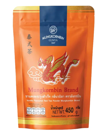 มังกรบิน ชาแดงผงปรุงสำเร็จ กลิ่นวานิลลา 450 ก.