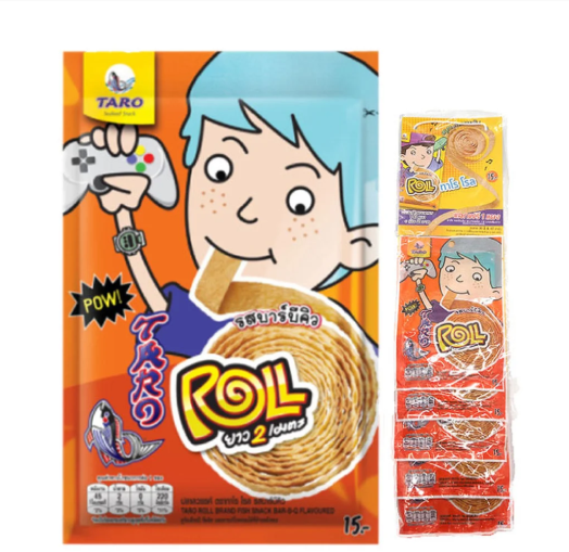 ทาโร โรล ปลาสวรรค์ม้วน รสบาร์บีคิว 13 ก. x 6