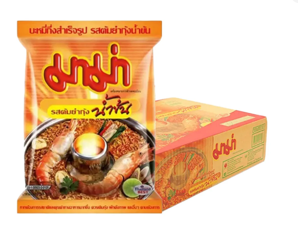 Mama instant noodles, Tom Yum Kung flavor, thick soup, 55 grams x 40