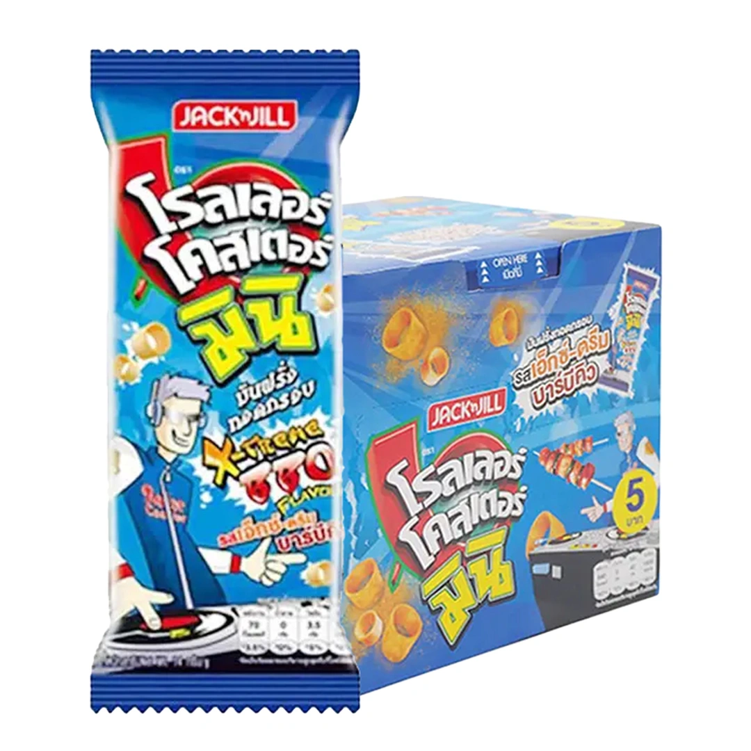 โรลเลอร์ โคสเตอร์ มันฝรั่งทอดกรอบรูปวง รสเอ็กซตรีมบาร์บีคิว 14 ก. x 12