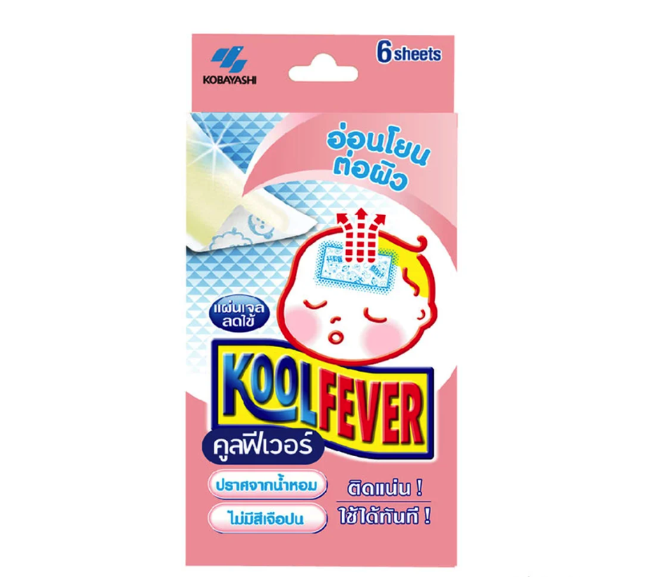 คูลฟีเวอร์ แผ่นลดไข้ สำหรับเด็ก 6 แผ่น