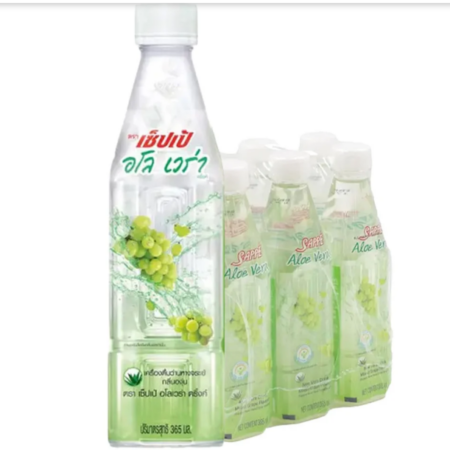 เซ็ปเป้ อโลเวร่า ดริ้งค์ น้ำว่านหางจระเข้ กลิ่นองุ่นขาว 365 มล. x 6