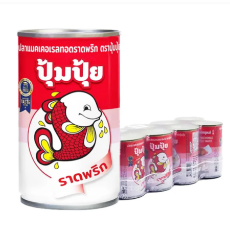 ปุ้มปุ้ย ปลาแมคเคอเรลราดพริก 155 ก. x 10
