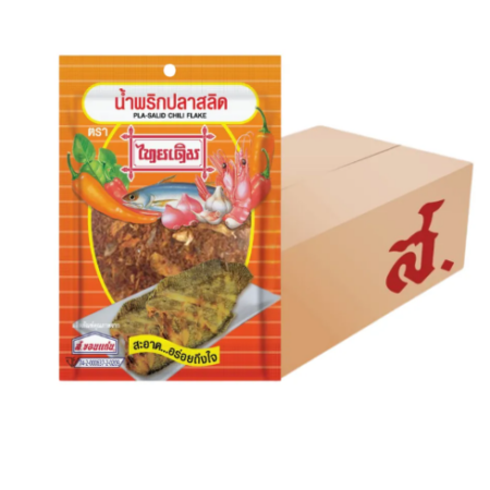 น้ำพริกปลาสลิด ตราไทยเดิม 15 กรัม (72 ซอง/ลัง)