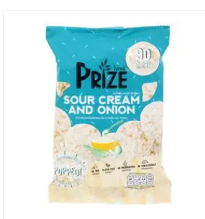 ไพรซ์ข้าวกล้องพองอัดแผ่นรสซาวครีมและหัวหอม 20กรัม