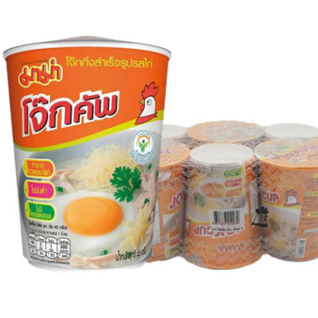 มาม่าคัพ โจ๊กกึ่งสำเร็จรูป รสไก่ 45 กรัม x 6 ถ้วย
