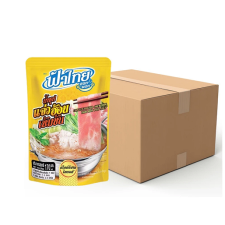 ฟ้าไทย ฮอทพอท น้ำซุปแจ่วฮ้อนเข้มข้น 170 มล. x 24