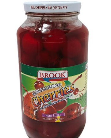 บรูค มาราสชิโน เชอร์รี่แดงมีก้านในน้ำเชื่อม 794 ก.