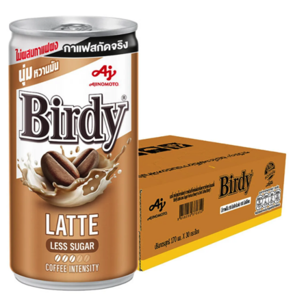 เบอร์ดี้ กาแฟปรุงสำเร็จพร้อมดื่ม ลาเต้ 170 มล. x 30
