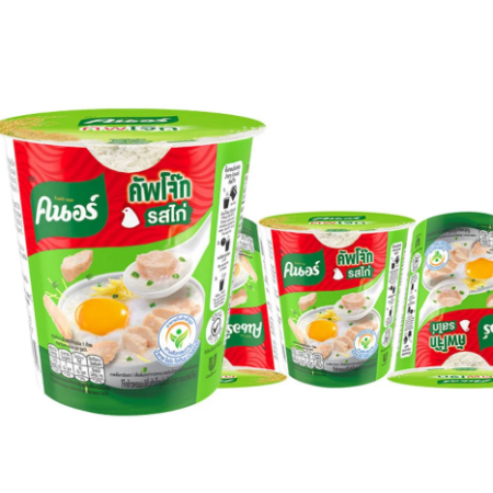 คนอร์ คัพโจ๊ก โจ๊กข้าวหอมมะลิกึ่งสำเร็จรูป รสไก่ 32 ก. x 6