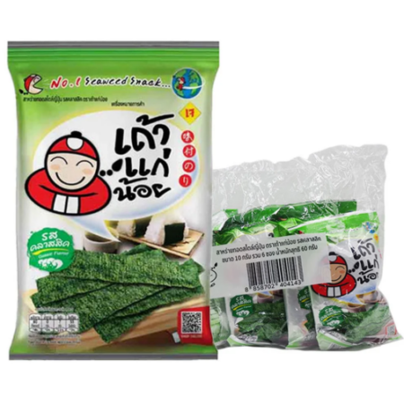 เถ้าแก่น้อย สาหร่ายทอด รสคลาสสิค 10 ก. x 6