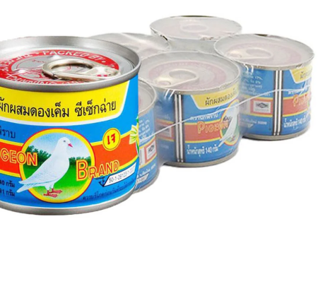 นกพิราบ ผักผสมดองเค็มซีเซ็กฉ่าย ฝาดึง 140 ก. x 6