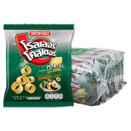 โรลเลอร์ โคสเตอร์ มันฝรั่งทอดรูปวง รสสาหร่าย 12 ก. x 12